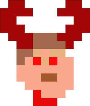 Pixelated Redneck Character PNG Image