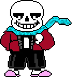 Pixelated Sans Character PNG Image