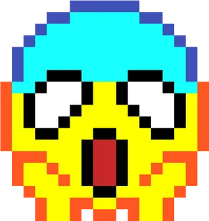 Pixelated Shocked Emoji.png PNG Image