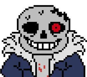 Pixelated_ Skeleton_ Character PNG Image