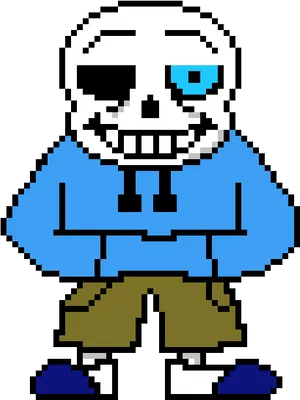 Pixelated_ Skeleton_ Character PNG Image