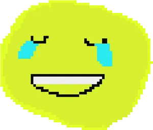 Pixelated Smiley Face Graphic PNG Image