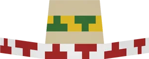 Pixelated Sombrero Graphic PNG Image