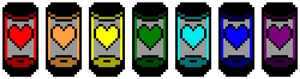 Pixelated Soul Jars Color Variety PNG Image