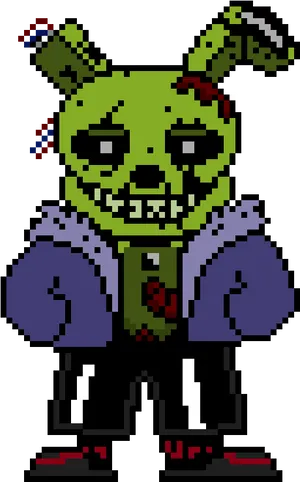 Pixelated Springtrap Artwork PNG Image