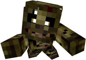 Pixelated_ Springtrap_ Character_ Model PNG Image