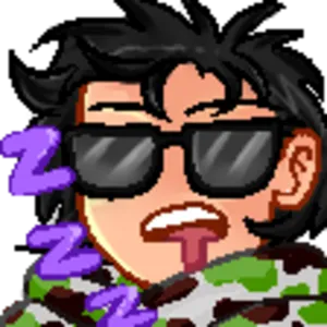 Pixelated Sunglasses Character Emote PNG Image