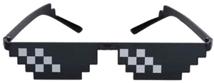 Pixelated Sunglasses M L G Style PNG Image