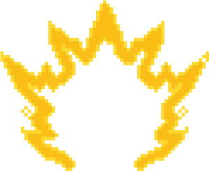 Pixelated Super Saiyan Aura PNG Image