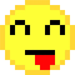 Pixelated_ Tongue_ Out_ Emoji PNG Image