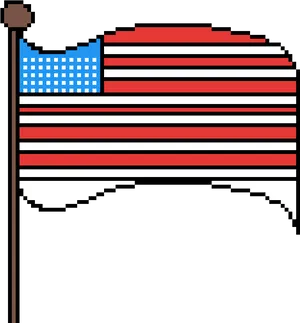 Pixelated U S A Flag PNG Image