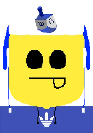 Pixelated Yellow Character.png PNG Image