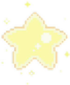 Pixelated Yellow Star Pattern PNG Image