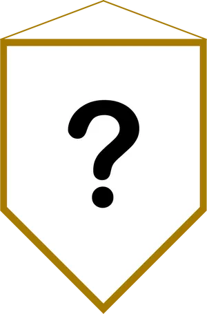 Placeholder Question Mark Banner PNG Image