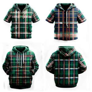 Plaid Hoodie Strings Png Fnm35 PNG Image