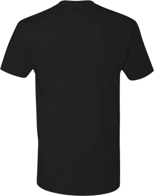 Plain Black T Shirt Back View PNG Image