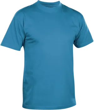 Plain Blue T Shirt Template PNG Image