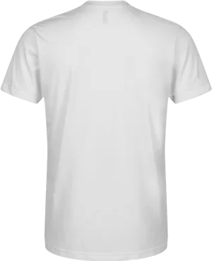 Plain White T Shirt Back View PNG Image