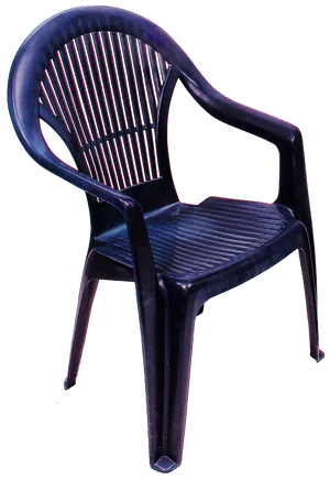 Plastic Patio Chair Isolated PNG Image