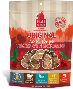 Plato Pet Treats Turkey With Cranberry PNG