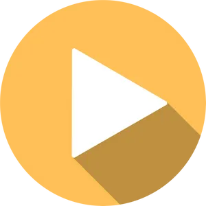 Play Button Icon Flat Design PNG Image