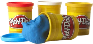 Play Doh Containersand Modeling Compound PNG Image