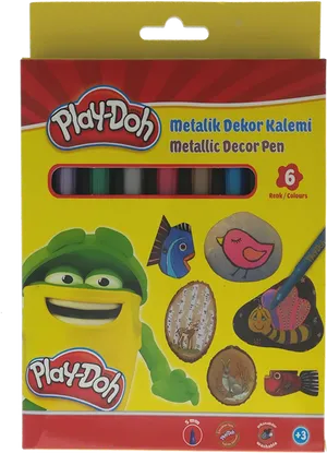 Play Doh Metallic Decor Pen Packaging PNG Image