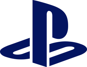 Play Station Icon Blue Background PNG Image