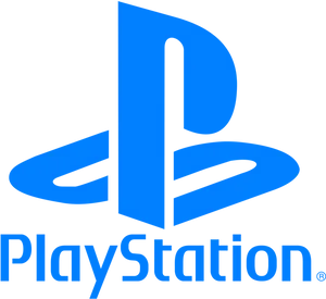 Play Station Logo Blue Background PNG Image