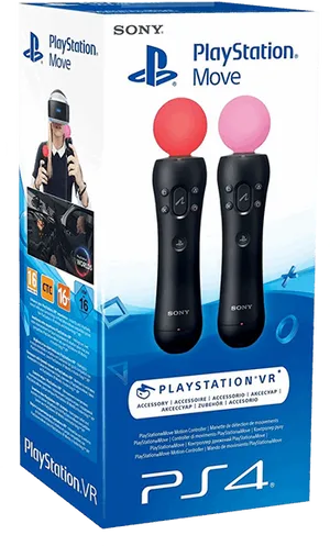 Play Station Move Controllers Packaging PNG Image