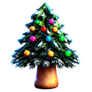 Playful Cute Christmas Tree Png 06252024 PNG Image