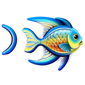 Playful Cute Fish Art Png 06292024 PNG Image