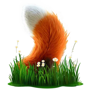 Playful Fox Tail Cartoon Png 06282024 PNG Image