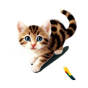 Playful Kitten Vector Art Png Enw PNG Image