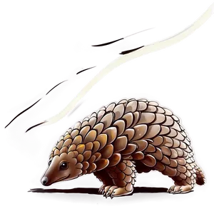 Playful Pangolin Artwork Png 36 PNG Image