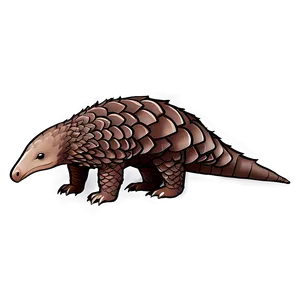 Playful Pangolin Artwork Png Cxj52 PNG Image