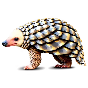 Playful Pangolin Artwork Png Sgm PNG Image