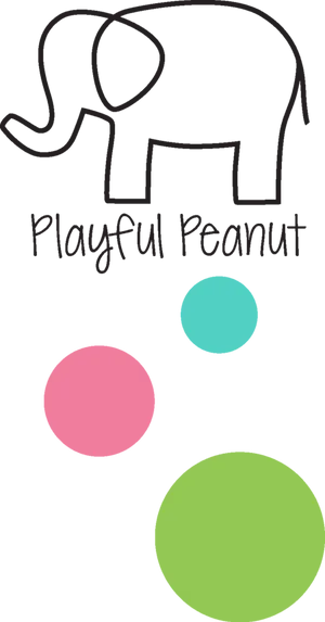 Playful Peanut Elephant Graphic PNG Image