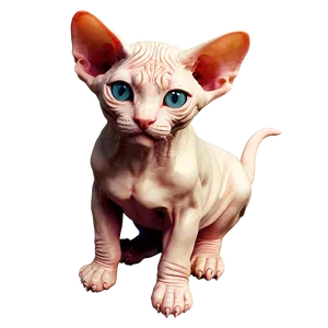 Playful Sphynx Cat Character Png 06292024 PNG Image