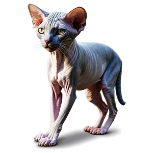 Playful Sphynx Cat Character Png Fsh27 PNG Image