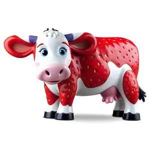 Playful Strawberry Cow Png Kuc PNG Image