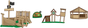 Playground Equipment Cartoon PNG Image