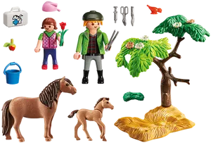 Playset Characters Horsesand Accessories PNG Image