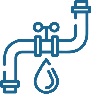 Plumbing Icon Blue Pipesand Faucet PNG Image