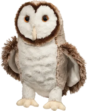 Plush Barn Owl Toy PNG Image