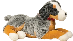 Plush Bernese Mountain Dog Toy PNG Image