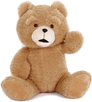 Plush Brown Teddy Bear Toy PNG Image