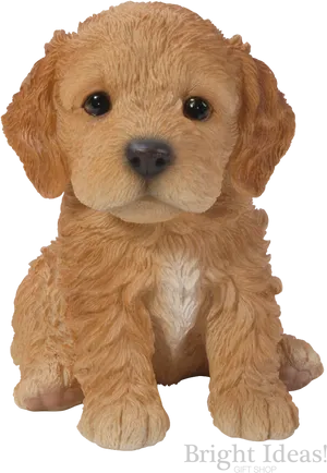 Plush Golden Retriever Puppy Toy PNG Image