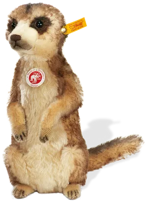 Plush Meerkat Toy Standing PNG Image