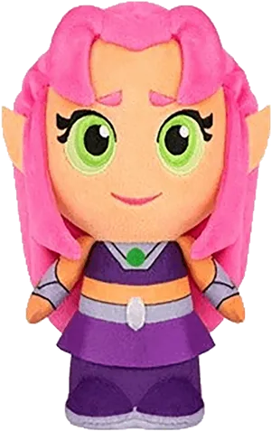 Plush Starfire Character Toy PNG Image